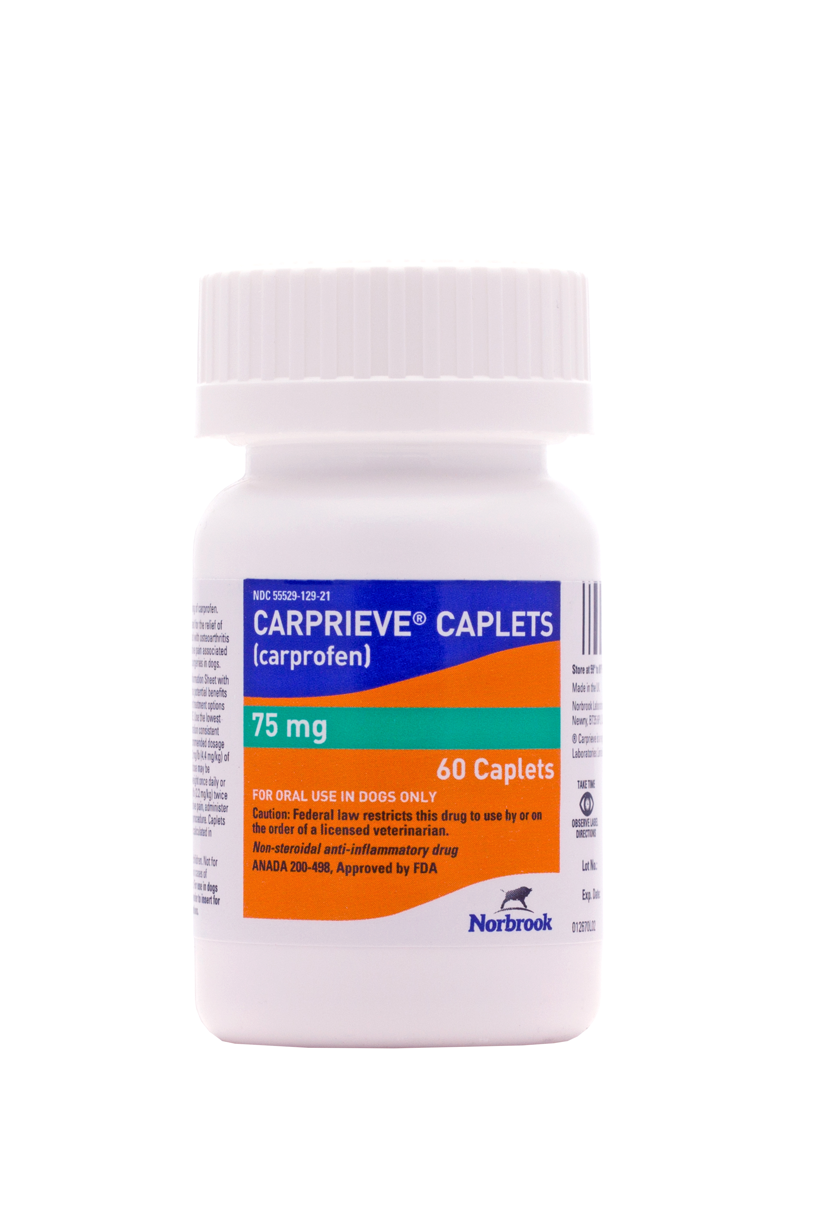 CARPRIEVE 75MG x 60 Caplets  [carprofen] EXP 9/24